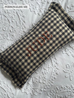 Navy Gingham Cushion